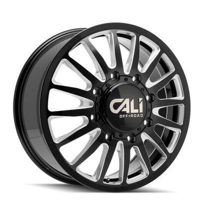 Cali Off-Road 9110D Summit Dually 20x8.25 / 8x200 BP / 115mm Offset / 142mm Hub Gls Blk Mill Wheel