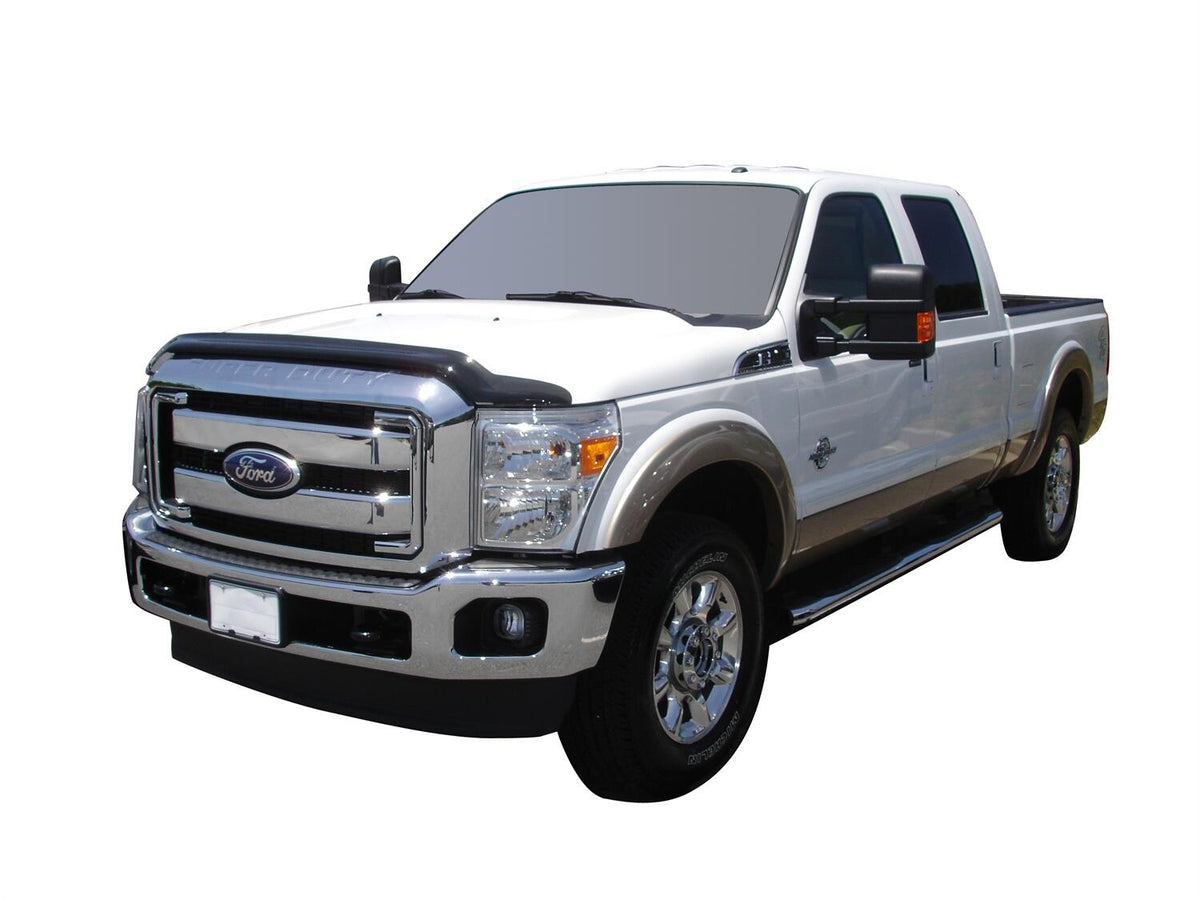 Bugflector II Hood Shield Dark Smoke for 2011-2016 Ford F-450 Super Duty and More Smoke AVS