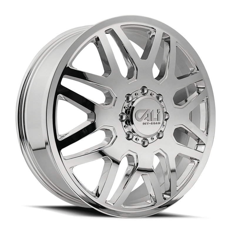 Cali Off-Road 9115D Invader Dually 24x8.25 / 8x210 BP / 115mm Offset / 154.2mm Hub Chrome Wheel