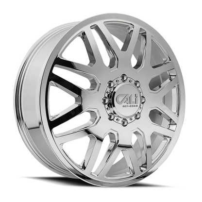 Cali Off-Road 9115D Invader Dually 24x8.25 / 8x210 BP / 115mm Offset / 154.2mm Hub Chrome Wheel