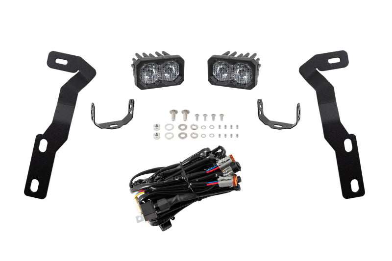 Diode Dynamics 16-21 Toyota Tacoma Stage Series 2in LED Ditch Light Kit Sport - White Combo