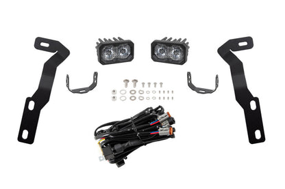 Diode Dynamics 16-21 Toyota Tacoma Stage Series 2in LED Ditch Light Kit Sport - White Combo