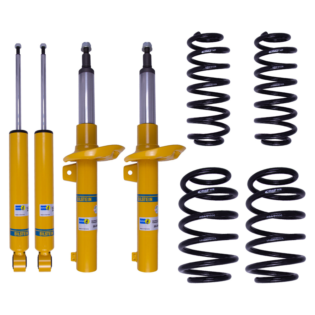 Suspension Kit Volkswagen Golf 2014-2010 Monotube Front Lowered Height 30mm, up to 1010kg Axle Load Rear Lowered Height 30mm, up to 940kg Axle Load Without Electronic Suspension With 50mm Outside Strut Diameter B12 (Pro-Kit) Bilstein
