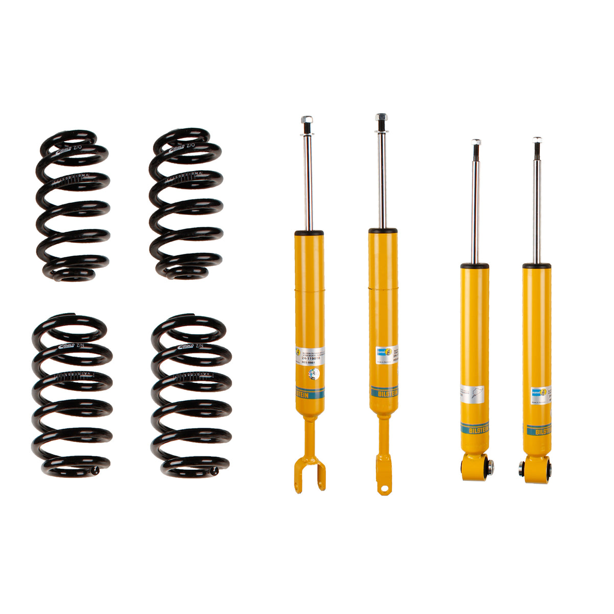 Suspension Kit Audi A4 Quattro 2008-2002 Monotube Front Lowered Height 30mm, up to 1090kg Axle Load Rear Lowered Height 30mm, up to 1150kg Axle Load From Chassis # 8E-5-400001 B12 (Pro-Kit) Bilstein