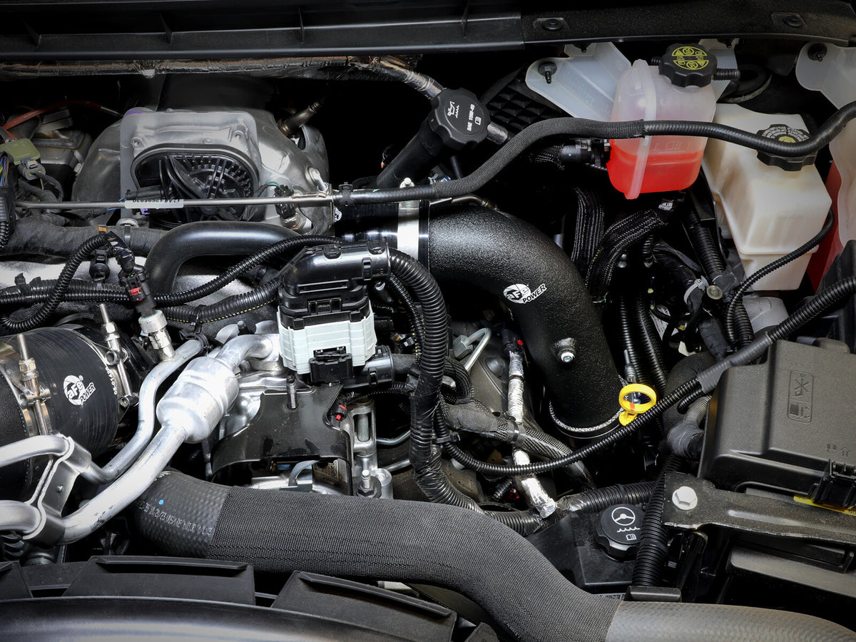 BladeRunner 3 Inch Aluminum Hot and Cold Charge Pipe Kit Black GM Diesel Trucks 20-23 V8-6.6L (td) L5P aFe Power