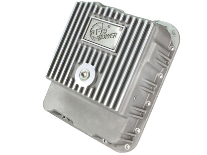 Street Series Transmission Pan Raw w/ Machined Fins GM Trucks 99-16 aFe Power