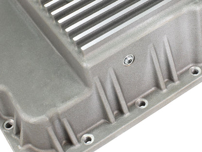Street Series Transmission Pan Raw w/ Machined Fins GM Trucks 99-16 aFe Power