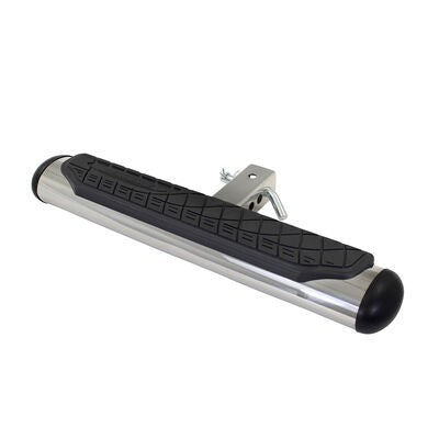4 Inch Oval Hitch Step Polished Stainless Steel Go Rhino