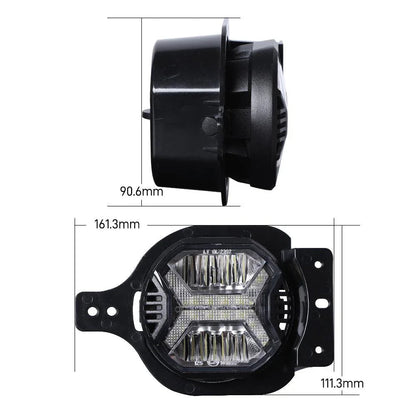 4 Inch LED Fog Lights with White DRL for Jeep Wrangler JL 2018-2021