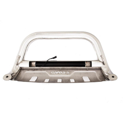 Bull Bar with LED Light Bar 3.5 Inch Oval Polished Stainless Steel 2009-2019 Dodge Ram 1500 Lund