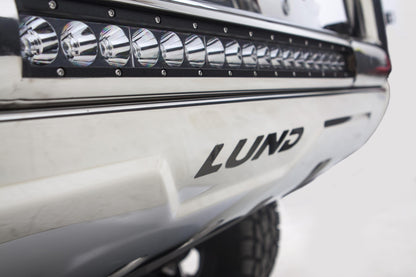 Bull Bar with LED Light Bar 3.5 Inch Oval Polished Stainless Steel 2010-2018 Dodge Ram 2500/3500 Lund
