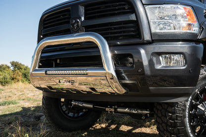 Bull Bar with LED Light Bar 3.5 Inch Oval Polished Stainless Steel 2010-2018 Dodge Ram 2500/3500 Lund