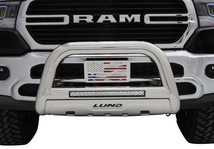 Bull Bar with LED Light Bar 3.5 Inch Oval Polished Stainless Steel 2010-2018 Dodge Ram 2500/3500 Lund