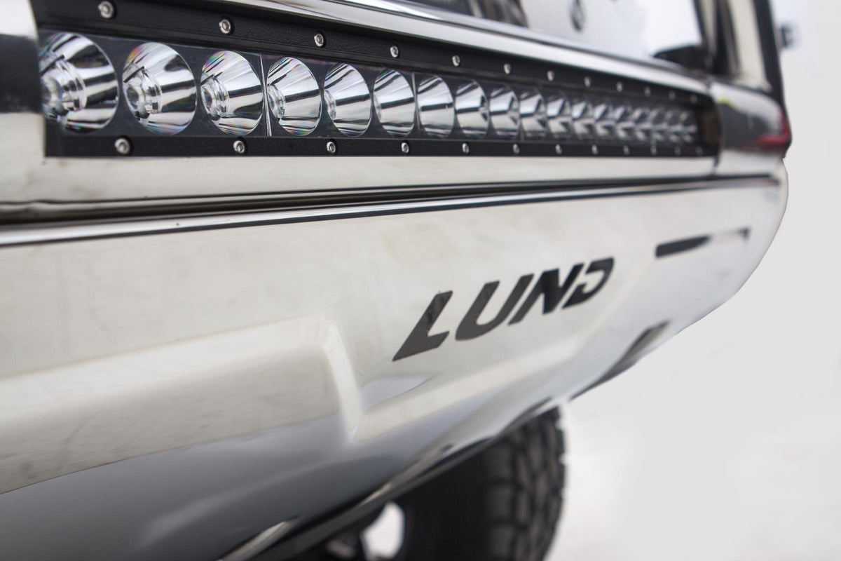 Bull Bar with LED Light Bar 3.5 Inch Oval Polished Stainless Steel 2019-2021 Ram 1500 Lund