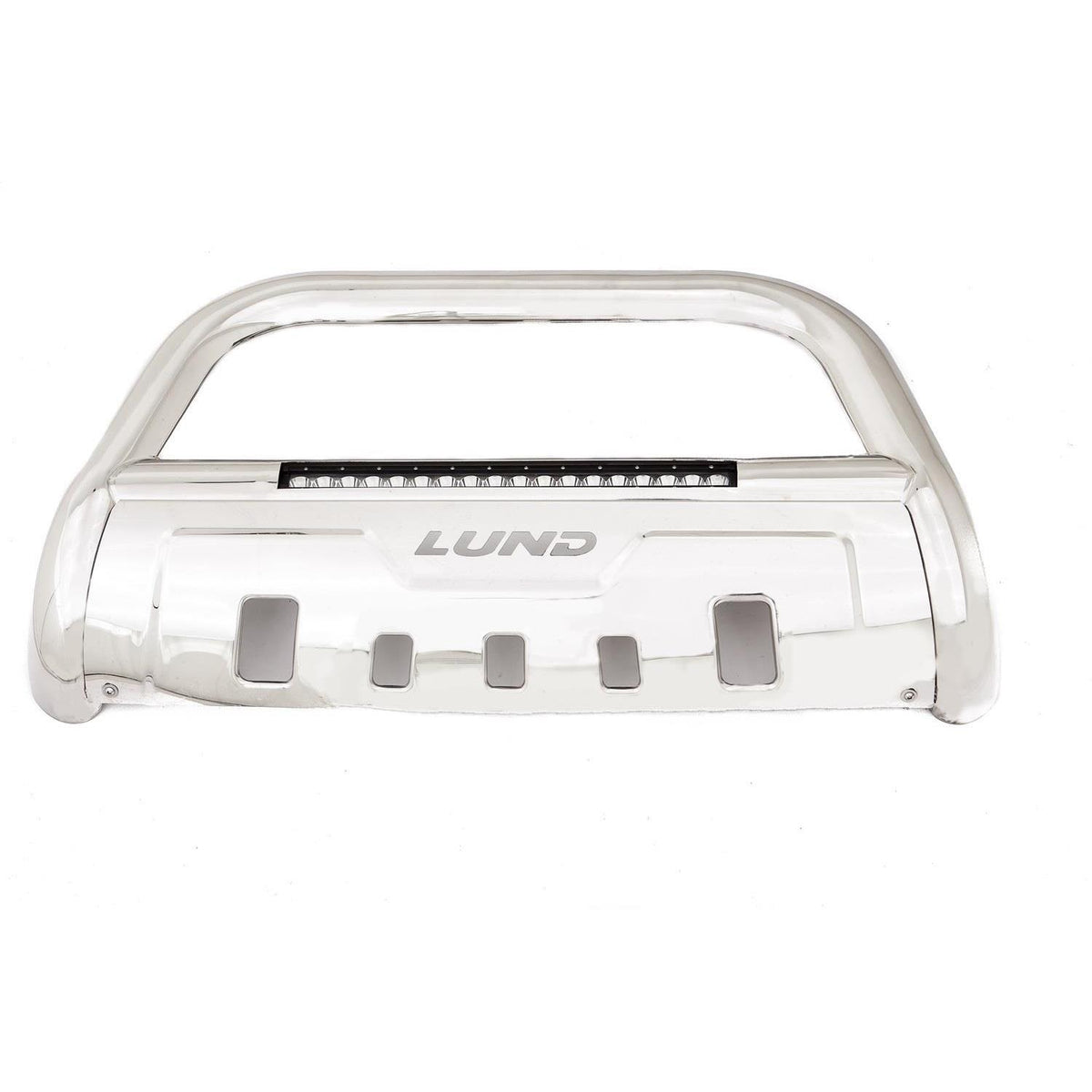 Bull Bar with LED Light Bar 3.5 Inch Oval Polished Stainless Steel 2019-2021 Ram 1500 Lund