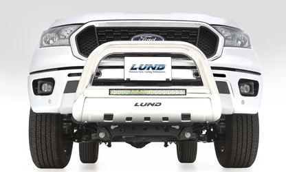 Bull Bar with LED Light Bar 3.5 Inch Oval Polished Stainless Steel 2019-2023 Ford Ranger Lund