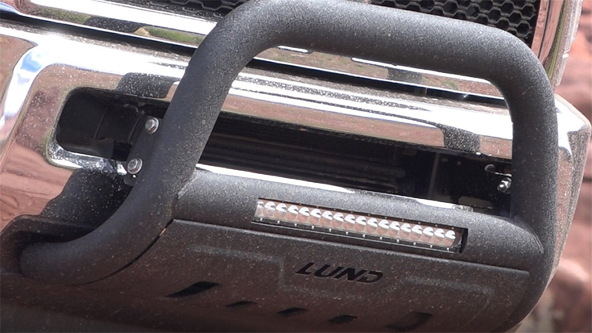Bull Bar with LED Light Bar Black 2007-2020 Toyota Tundra 2008-2022 Toyota Sequoia Lund