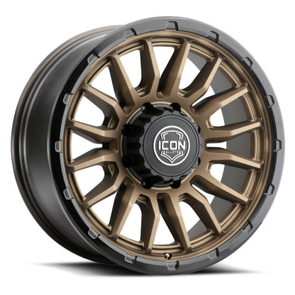 ICON Alloys Cajon 20x9 / 8x170 / 6mm / 5.25in BS Satin Bronze Wheel w/ GB Lip
