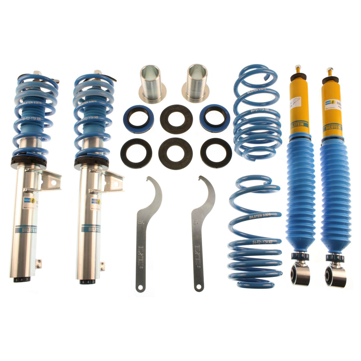 Suspension Kit Audi A3 2013-2006 Monotube Front Lowered Height 20-30mm up to 1210kg Axle Load Rear Lowered Height 10-30mm up to 1100kg Axle Load Without Electronic Suspension With 55mm Outside Strut Diameter B16 (PSS10) Bilstein