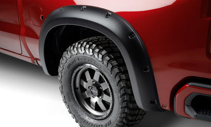 Black Forge Pocket/Rivet Textured Finish 4-Pc Fender Flare Set For 17-20 Chevrolet Colorado 5 Foot Bed Bushwacker