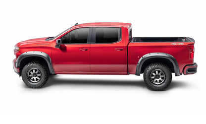 Black Forge Pocket/Rivet Textured Finish 4-Pc Fender Flare Set For 17-20 Chevrolet Colorado 5 Foot Bed Bushwacker