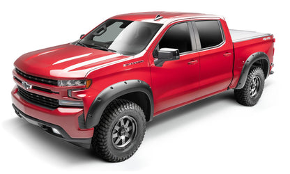 Black Forge Pocket/Rivet Textured Finish 4-Pc Fender Flare Set For 17-20 Chevrolet Colorado 5 Foot Bed Bushwacker