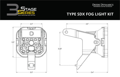 Diode Dynamics SS3 Sport Type SDX Kit ABL - White SAE Fog