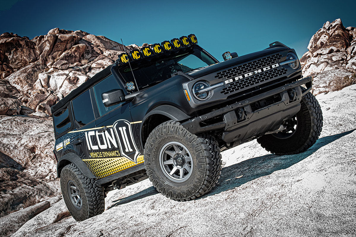2021-2023 Ford Bronco Hoss 2.0 Pkg Front 0-2 Inch Lift 2.5 Exp Series Coilover Icon Vehicle Dynamics