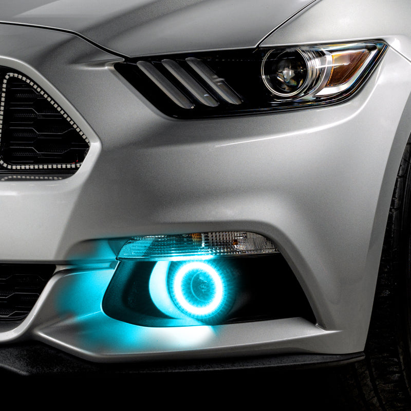 Oracle Ford Mustang 15-20 WP LED Projector Fog Halo Kit - ColorSHIFT