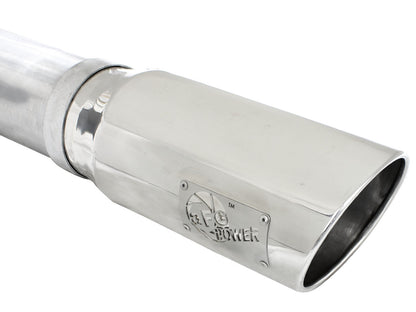 Atlas 5 Inch Aluminized Steel Dpf-Back Exhaust System w/Polished Tip Dodge Ram Diesel Trucks 13-18 L6-6.7L (td) aFe Power
