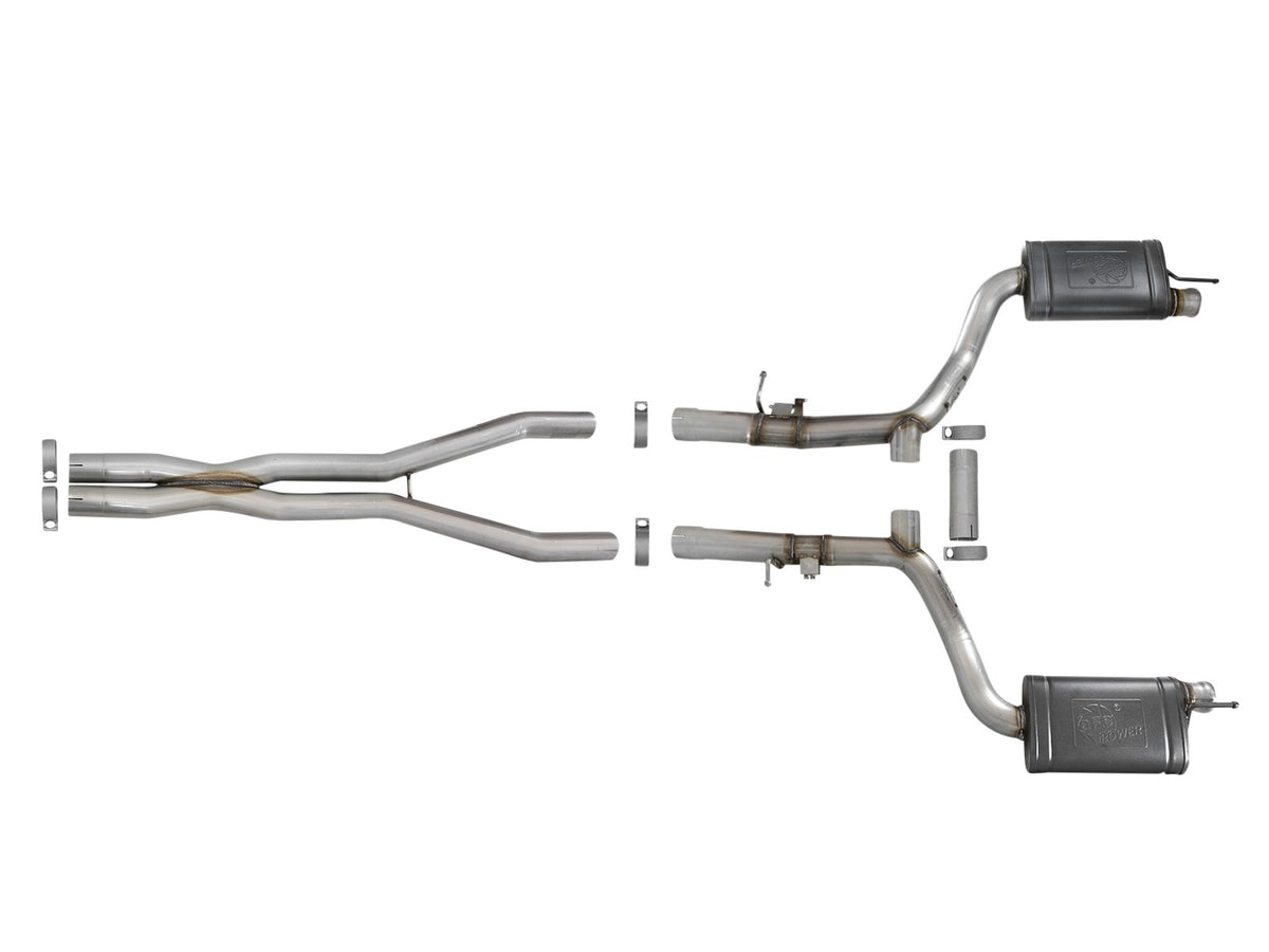 Mach Force-Xp 304 Stainless Steel Cat-Back Exhaust System Dodge Challenger/Hellcat/Demon 15-23 SRT V8-6.2L (sc)/392 V8-6.4L aFe Power