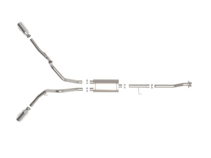 Vulcan Series 3 Inch 304SS Cat-Back Exhaust Dual Rear Side Exit w/Polished Tip Ford F-150 21-26 V6-2.7L (tt)/3.5L (tt)/V8-5.0L aFe Power