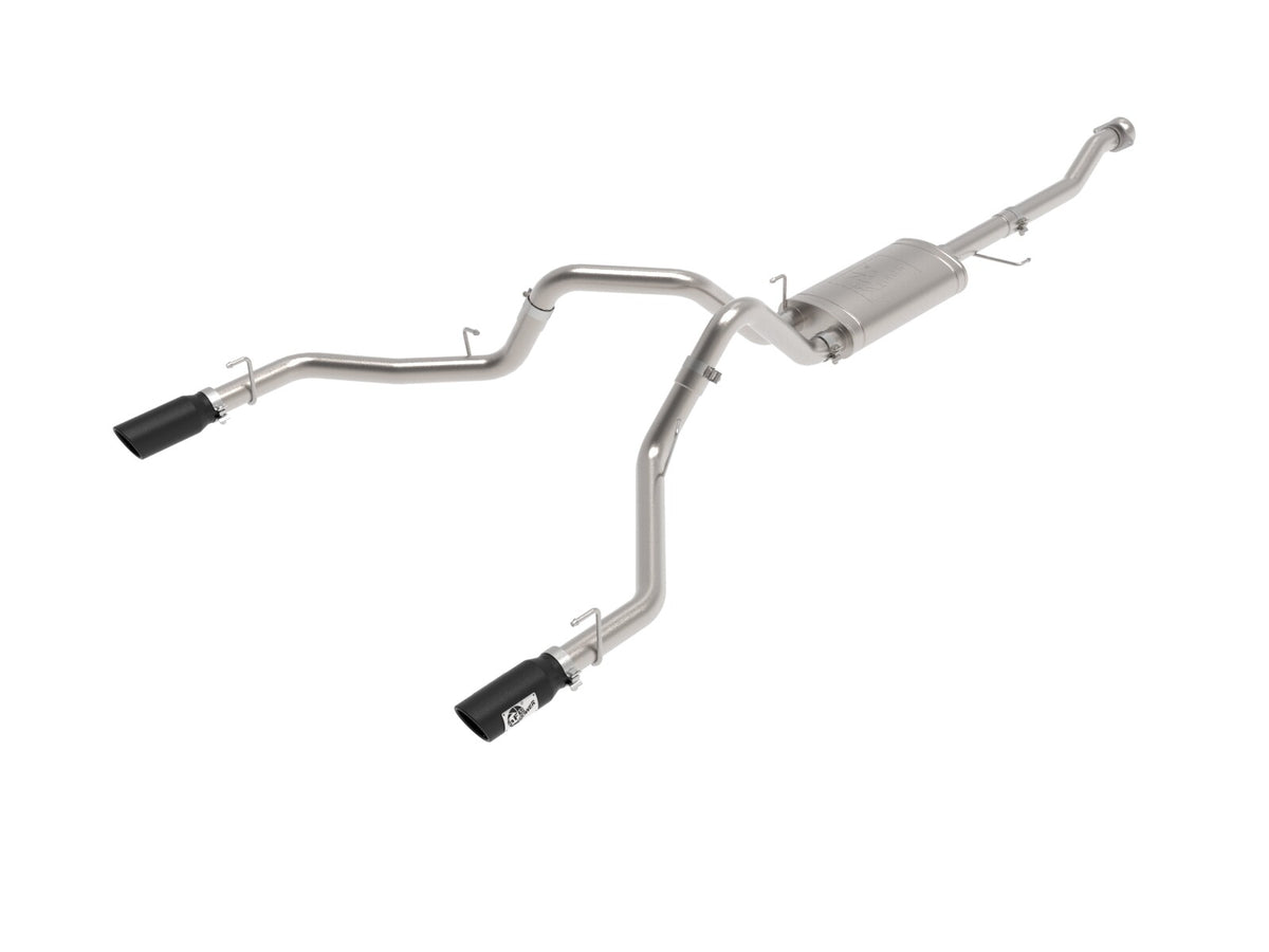 Vulcan Series 3 Inch 304SS Cat-Back Exhaust System Dual Rear Exit w/ Tips Ford F-150 21-26 V6-2.7L (tt)/3.5L (tt)/V8-5.0L aFe Power