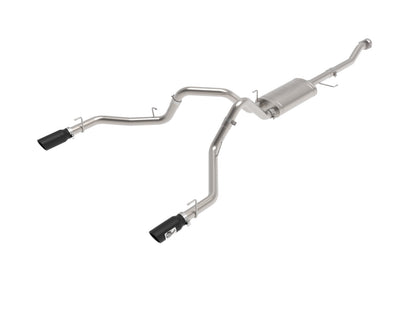 Vulcan Series 3 Inch 304SS Cat-Back Exhaust System Dual Rear Exit w/ Tips Ford F-150 21-26 V6-2.7L (tt)/3.5L (tt)/V8-5.0L aFe Power