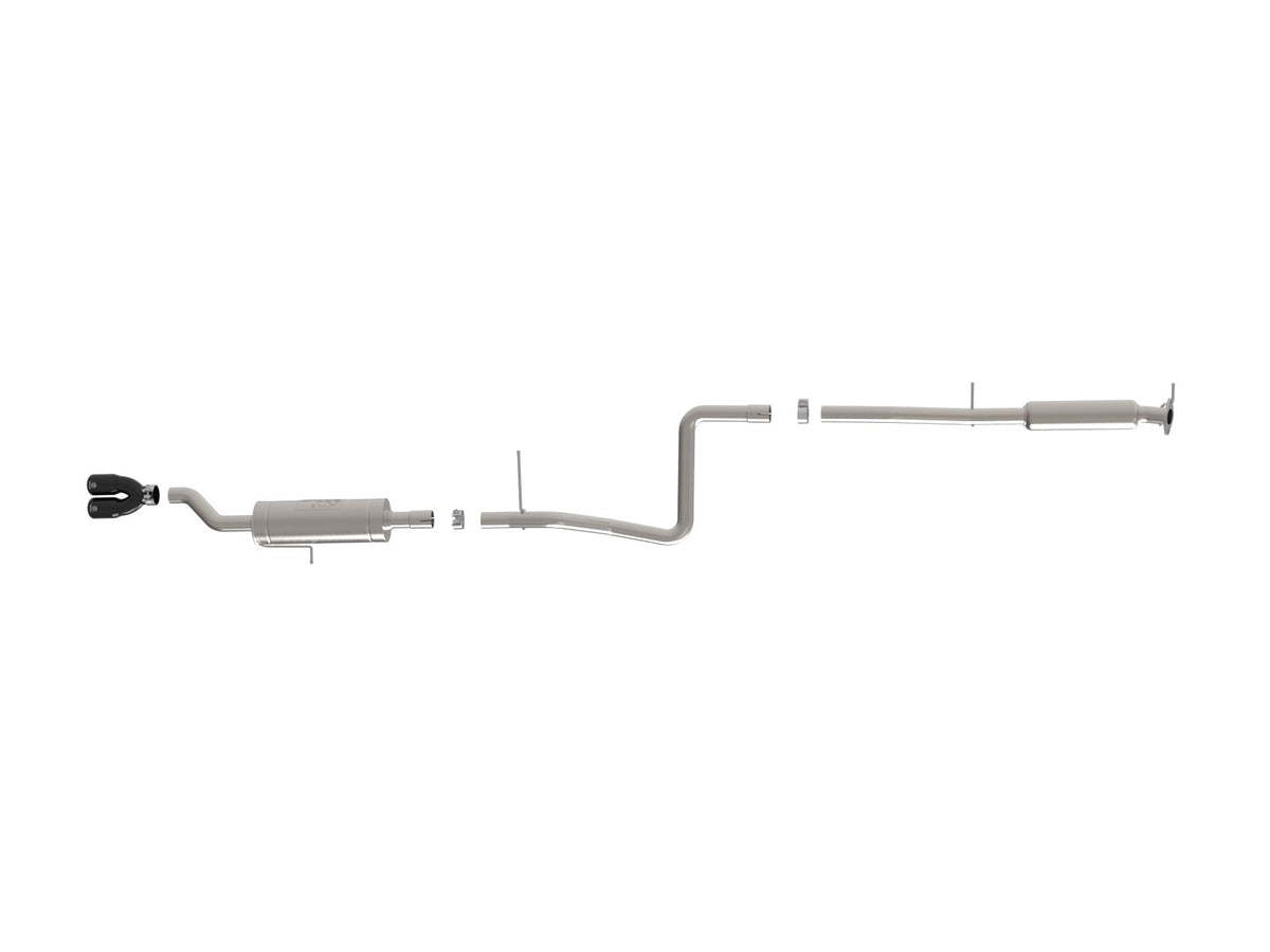 Takeda 2-1/4 Inch 304 Stainless Steel Cat-Back Exhaust System w/ Tip Ford Fiesta (Sedan) 14-19 L4-1.6L aFe Power
