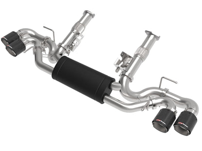 Mach Force-Xp 304 Stainless Steel Cat-Back Exhaust w/ Muffler Carbon (No Npp) Chevrolet Corvette (C8) 20-26 V8-6.2L aFe Power