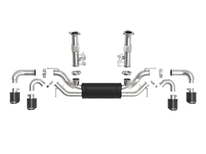 Mach Force-Xp 304 Stainless Steel Cat-Back Exhaust w/ Muffler Carbon (No Npp) Chevrolet Corvette (C8) 20-26 V8-6.2L aFe Power