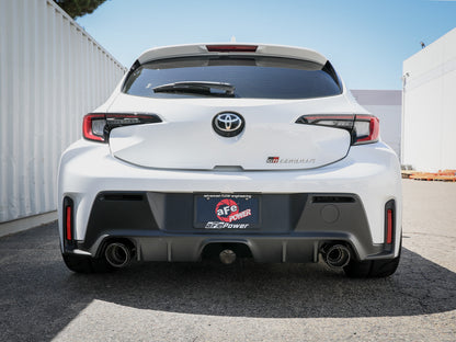 Gemini Xv 3 to 2-1/2 Inch 304 Stainless Steel Cat-Back Exhaust w/ Cut-Out Carbon Toyota Gr Corolla 23-26 L3-1.6L (t) aFe Power