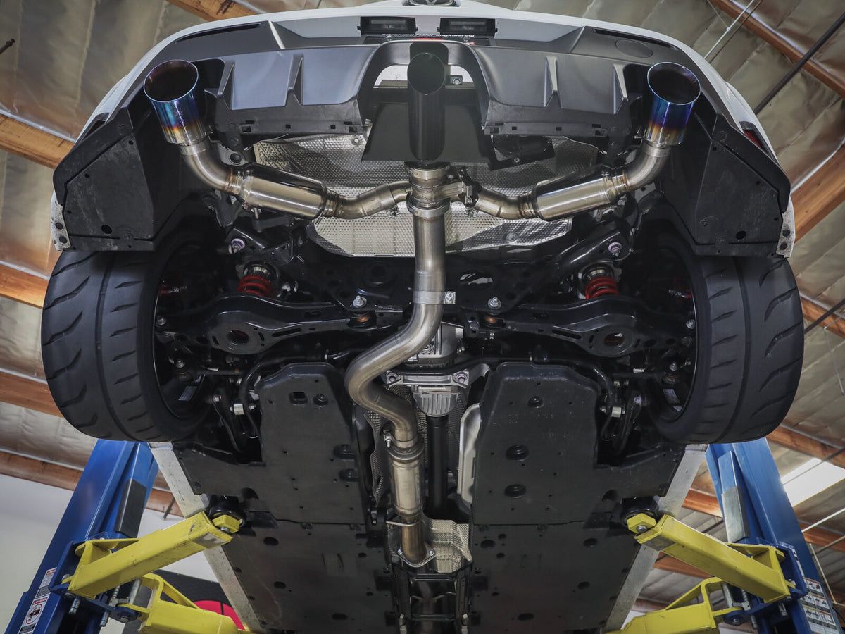 Gemini Xv 3 to 2-1/2 Inch 304 Stainless Steel Cat-Back Exhaust w/ Cut-Out Carbon Toyota Gr Corolla 23-26 L3-1.6L (t) aFe Power