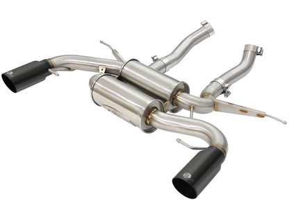 Mach Force-Xp 2-1/2 Inch 304 Stainless Steel Axle-Back Exhaust System w/Black Tip BMW 335i (E90/92/93) 07-13 L6-3.0L (t) N54/N55 aFe Power