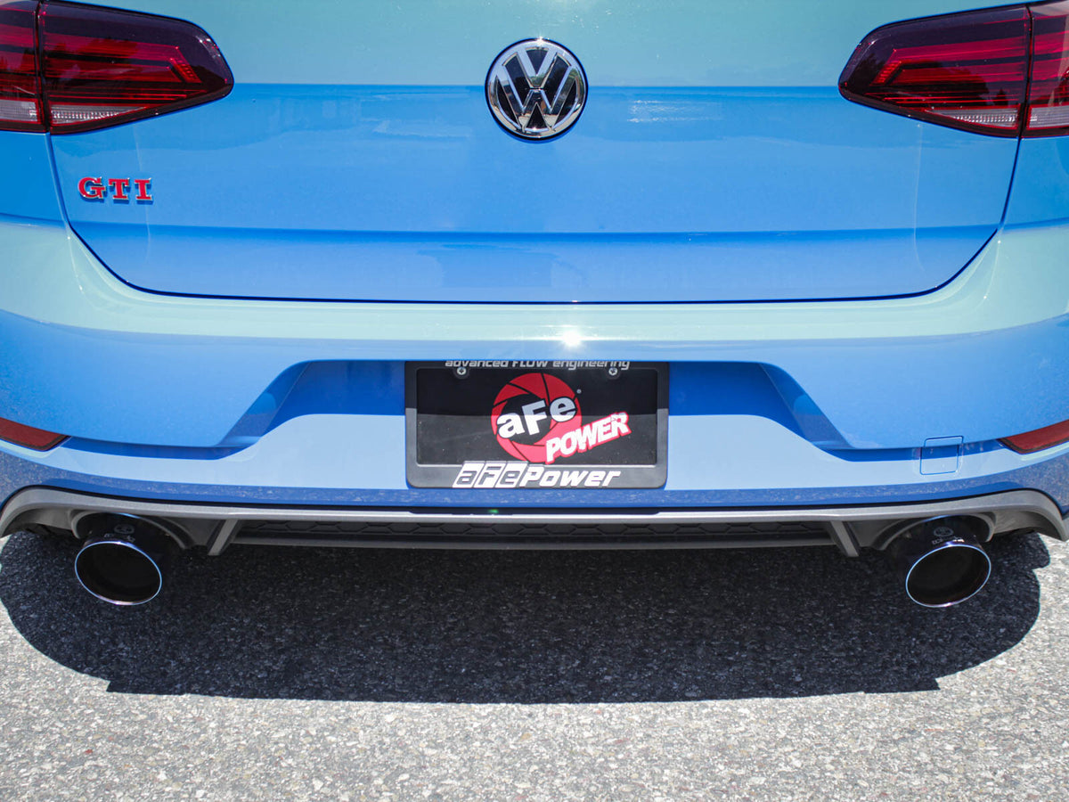 Mach Force-Xp 3 Inch to 2-1/2 Inch Stainless Steel Axle-Back Exhaust System Volkswagen Gti (MK7.5) 18-21 L4-2.0L (t) aFe Power