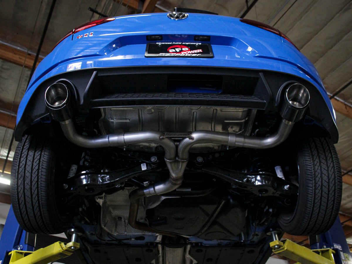Mach Force-Xp 3 Inch to 2-1/2 Inch Stainless Steel Axle-Back Exhaust System Volkswagen Gti (MK7.5) 18-21 L4-2.0L (t) aFe Power