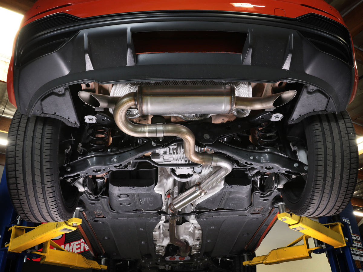 Mach Force-Xp 2-1/2 Inch Stainless Steel Cat-Back Exhaust System w/ Resonator Audi Q3 19-25 L4-2.0L (t) aFe Power