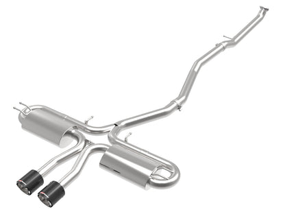 Takeda 3 Inch 304 Stainless Steel Cat-Back Exhaust System w/ Tips Honda Civic Si Sedan 17-20 L4-1.5L (t) aFe Power