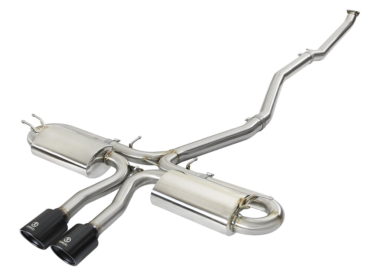 Takeda 3 Inch 304 Stainless Steel Cat-Back Exhaust System w/ Tips Honda Civic Si Sedan 17-20 L4-1.5L (t) aFe Power