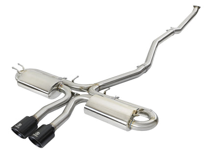 Takeda 3 Inch 304 Stainless Steel Cat-Back Exhaust System w/ Tips Honda Civic Si Sedan 17-20 L4-1.5L (t) aFe Power
