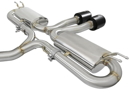 Takeda 3 Inch 304 Stainless Steel Cat-Back Exhaust System w/ Tips Honda Civic Si Sedan 17-20 L4-1.5L (t) aFe Power