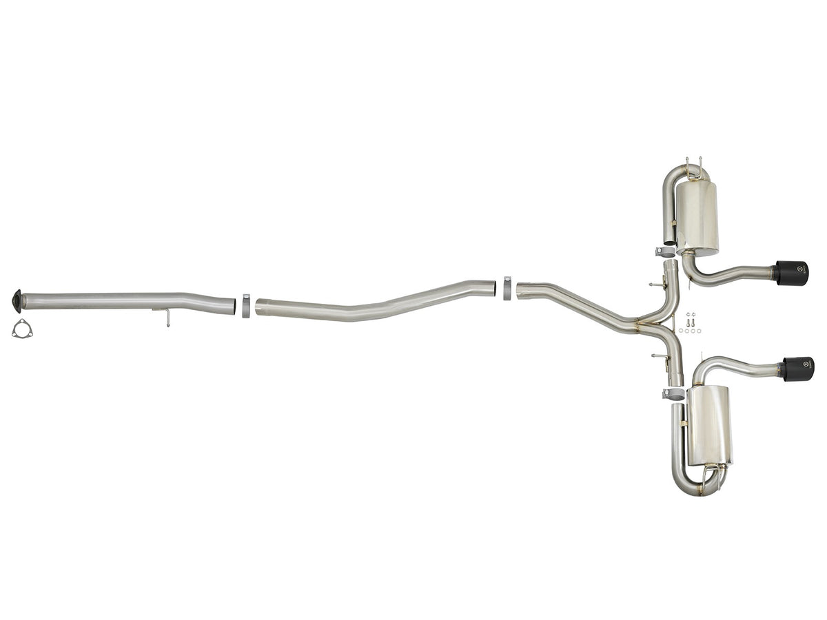 Takeda 3 Inch 304 Stainless Steel Cat-Back Exhaust System w/ Tips Honda Civic Si Sedan 17-20 L4-1.5L (t) aFe Power