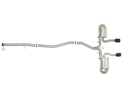 Takeda 3 Inch 304 Stainless Steel Cat-Back Exhaust System w/ Tips Honda Civic Si Sedan 17-20 L4-1.5L (t) aFe Power