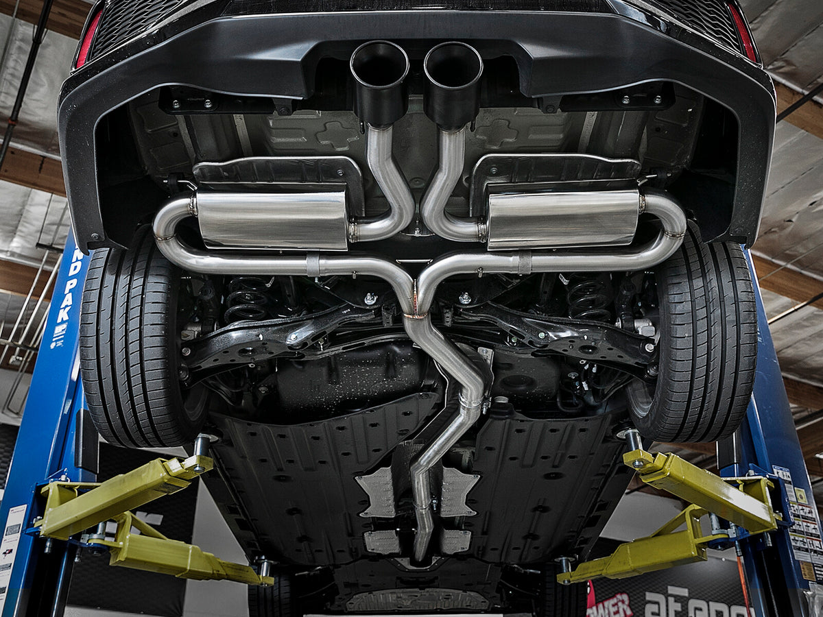 Takeda 3 Inch 304 Stainless Steel Cat-Back Exhaust System w/ Tips Honda Civic Si Sedan 17-20 L4-1.5L (t) aFe Power